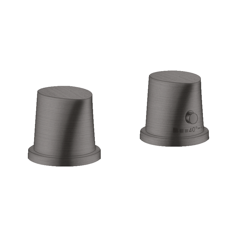 2-otworowa bateria termostatyczna na brzeg wanny Czarny Chrom Szczotkowany Starck Organic AXOR 12422340