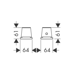 2-otworowa bateria termostatyczna na brzeg wanny Złoty Optyczny Polerowany Starck Organic AXOR 12422990