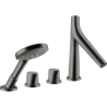 4-otworowa bateria termostatyczna na brzeg wanny Czarny Chrom Polerowany Starck Organic AXOR 12425330