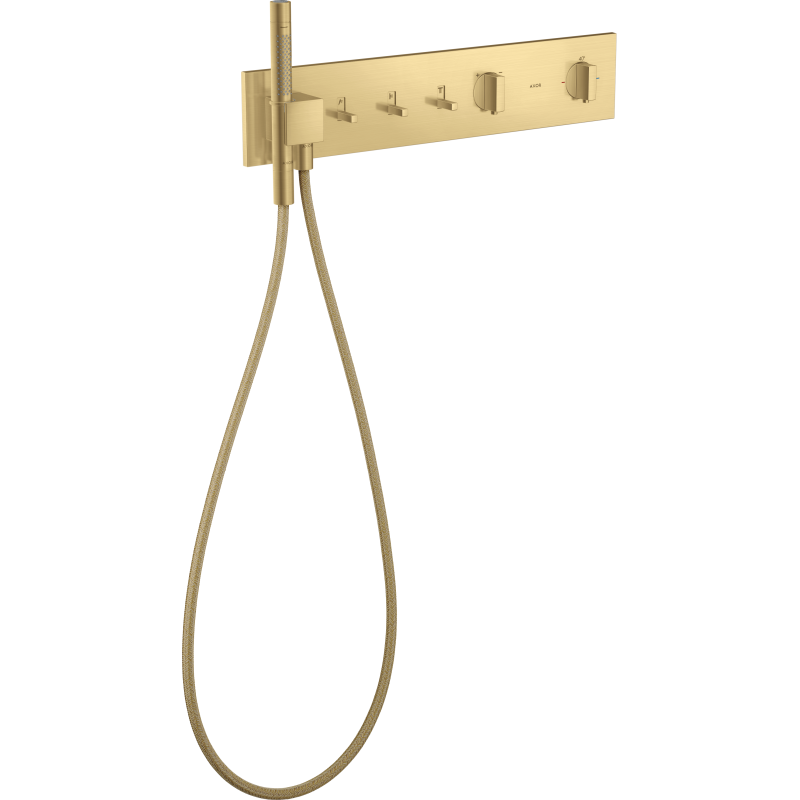 Moduł termostatyczny 540/110 do 3 odbiorników, podtynkowy Złoty Optyczny Szczotkowany ShowerComposition AXOR 12572250