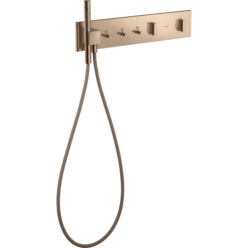 Moduł termostatyczny 540/110 do 3 odbiorników, podtynkowy Czerwony Złoty Polerowany ShowerComposition AXOR 12572300