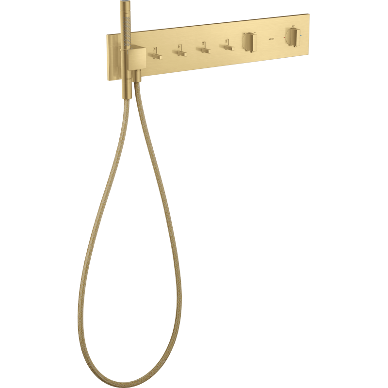 Moduł termostatyczny 610/110 do 4 odbiorników, podtynkowy Złoty Optyczny Szczotkowany ShowerComposition AXOR 12573250
