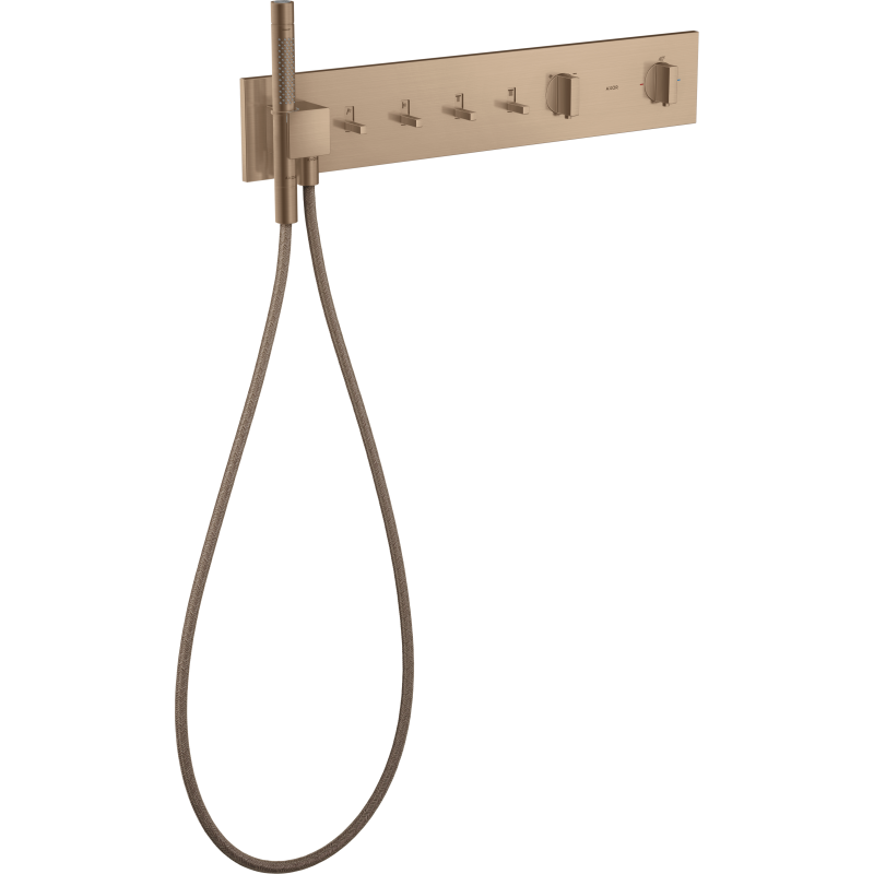 Moduł termostatyczny 610/110 do 4 odbiorników, podtynkowy Czerwony Złoty Szczotkowany ShowerComposition AXOR 12573310