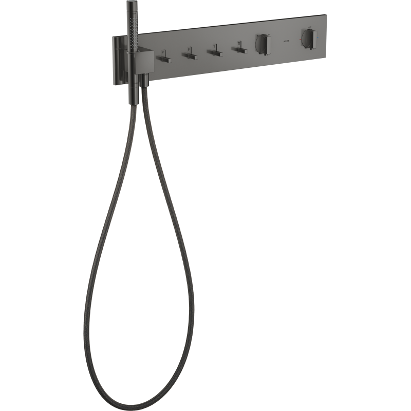 Moduł termostatyczny 610/110 do 4 odbiorników, podtynkowy Czarny Chrom Polerowany ShowerComposition AXOR 12573330
