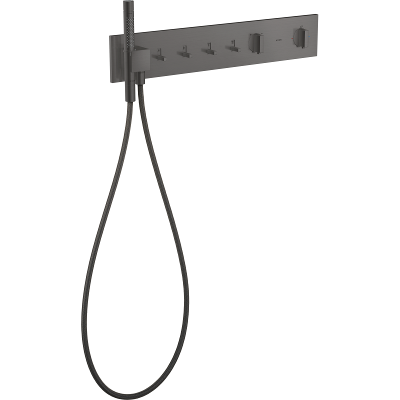 Moduł termostatyczny 610/110 do 4 odbiorników, podtynkowy Czarny Chrom Szczotkowany ShowerComposition AXOR 12573340