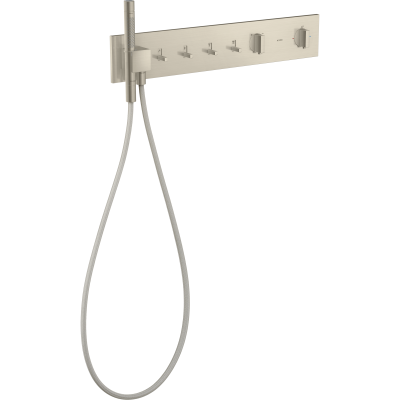 Moduł termostatyczny 610/110 do 4 odbiorników, podtynkowy Nikiel Szczotkowany ShowerComposition AXOR 12573820