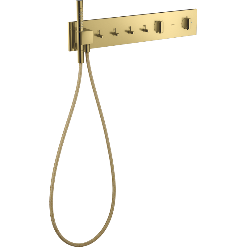 Moduł termostatyczny 610/110 do 4 odbiorników, podtynkowy Złoty Optyczny Polerowany ShowerComposition AXOR 12573990