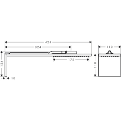 Moduł głowicy prysznicowej 110/220 1jet Czarny Matowy ShowerComposition AXOR 12592670