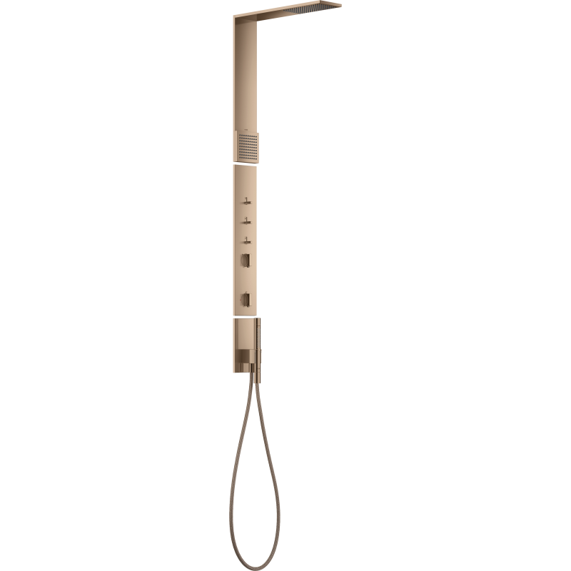 Panel prysznic termo., z głowicą prysznic 110/220 1jet, podtynkowy Czerwony Złoty Polerowany ShowerComposition AXOR 12595300