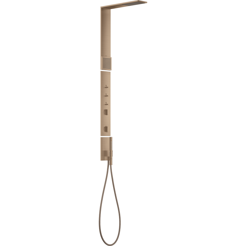 Panel prysznic termo., z głowicą prysznic 110/220 1jet, podtynkowy Czerwony Złoty Szczotkowany ShowerComposition AXOR 12595310