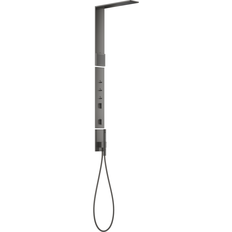 Panel prysznic termo., z głowicą prysznic 110/220 1jet, podtynkowy Czarny Chrom Polerowany ShowerComposition AXOR 12595330