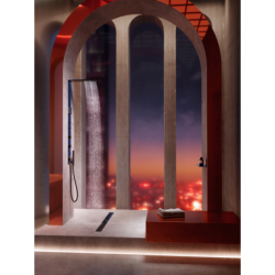 Panel prysznic termo., z głowicą prysznic 110/220 1jet, podtynkowy Czarny Chrom Polerowany ShowerComposition AXOR 12595330