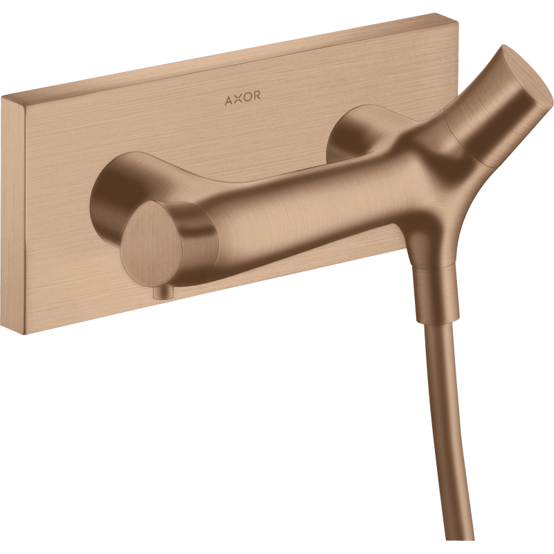 Bateria prysznicowa, termostatyczna, natynkowa Czerwony Złoty Szczotkowany Starck Organic AXOR 12602310