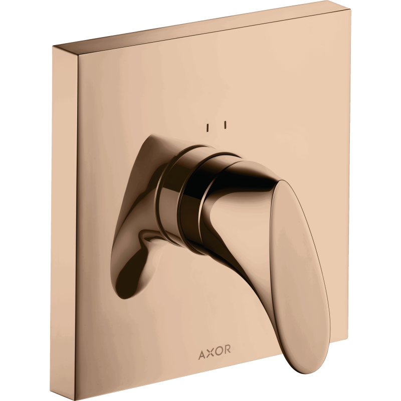 Jednouchwytowa bateria prysznicowa, podtynkowa Czerwony Złoty Polerowany Starck Organic AXOR 12605300