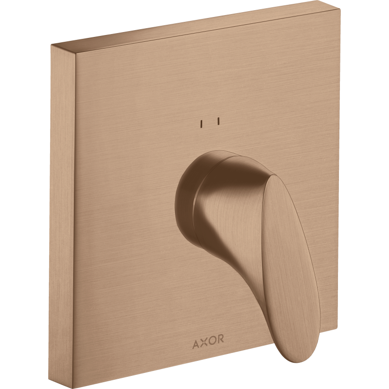 Jednouchwytowa bateria prysznicowa, podtynkowa Czerwony Złoty Szczotkowany Starck Organic AXOR 12605310