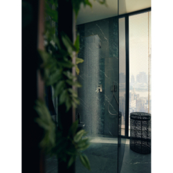 Przyłącze węża 120/120 z główką prysznicową 2jet, Slim z uchwytem i wężem Czarny Chrom Polerowany Starck AXOR 12626330