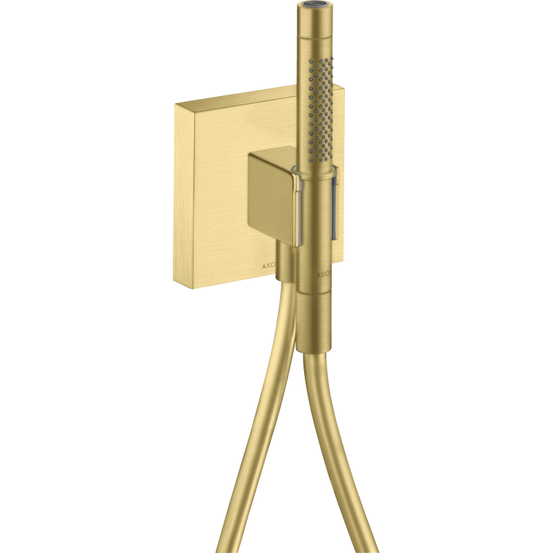 Przyłącze węża 120/120 z główką prysznicową 2jet, Slim z uchwytem i wężem Mosiądz Szczotkowany Starck AXOR 12626950