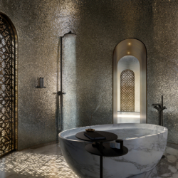 Kolumna prysznicowa z baterią termostatyczną i głowicą prysznicową 240 1jet Czarny Matowy Starck AXOR 12672670