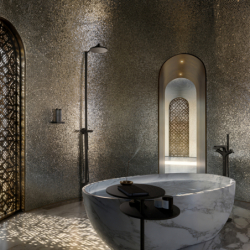 Kolumna prysznicowa z baterią termostatyczną i głowicą prysznicową 240 1jet Czarny Matowy Starck AXOR 12672670