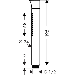 Główka prysznicowa 2jet, Slim Mosiądz Szczotkowany Starck Organic AXOR 12680950