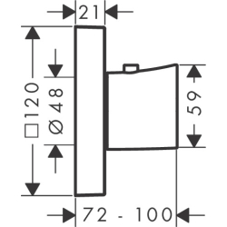 Bateria termostatyczna HighFlow 120/120, podtynkowa Mosiądz Szczotkowany Starck Organic AXOR 12712950