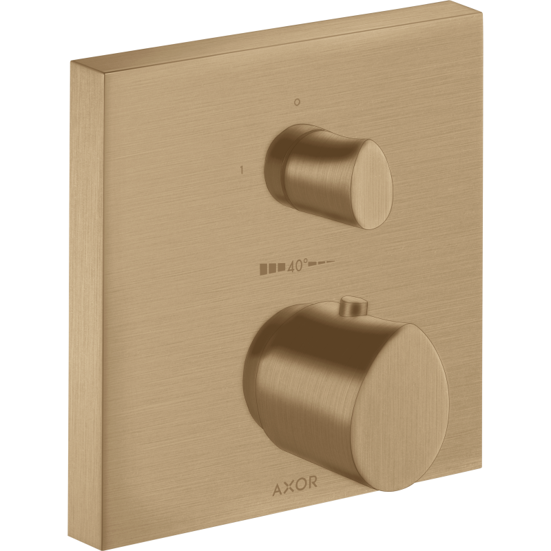 Bateria termostatyczna z zaworem odcinającym do 1 odbiornika, podtynkowa Brąz Szczotkowany Starck Organic AXOR 12715140