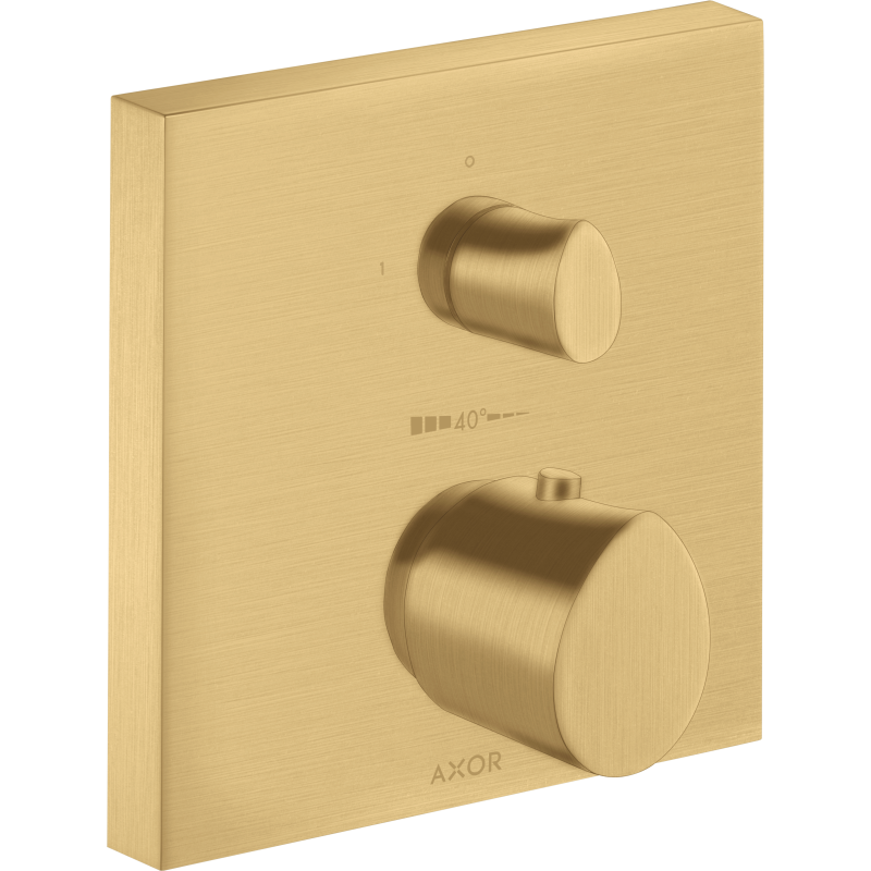 Bateria termo. z zaworem odcinającym do 1 odbiornika, podtynkowa Złoty Optyczny Szczotkowany Starck Organic AXOR 12715250