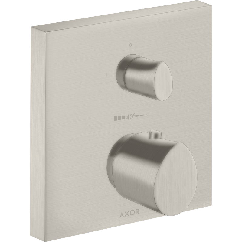 Bateria termostatyczna z zaworem odcinającym do 1 odbiornika, podtynkowa Stal Szlachetna Optyczna Starck Organic AXOR 12715800