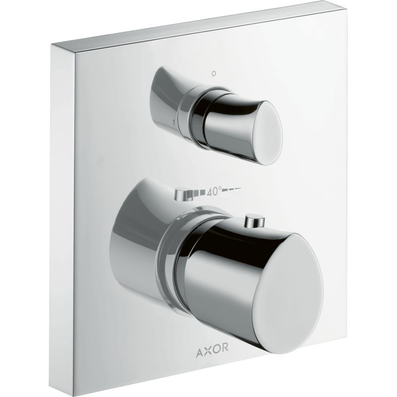 Bateria termostatyczna z zaworem odcinająco-przełączającym do 2 odbiorników, podtynkowa Chrom Starck Organic AXOR 12716000