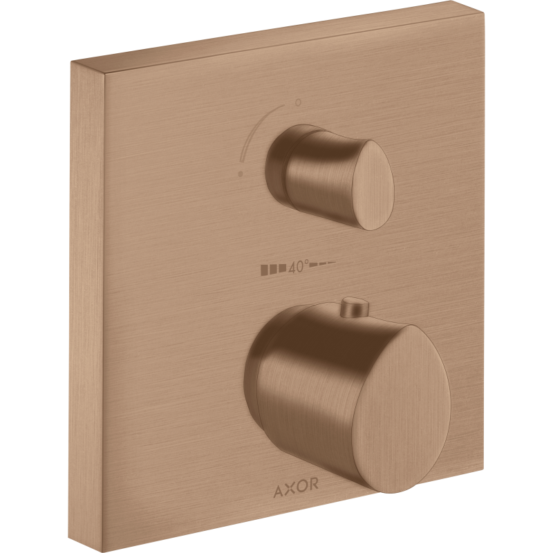 Bateria termo. zawór odcin./przeł. 2 odb., podtynk. Czerwony Złoty brushed Starck Organic AXOR 12716310