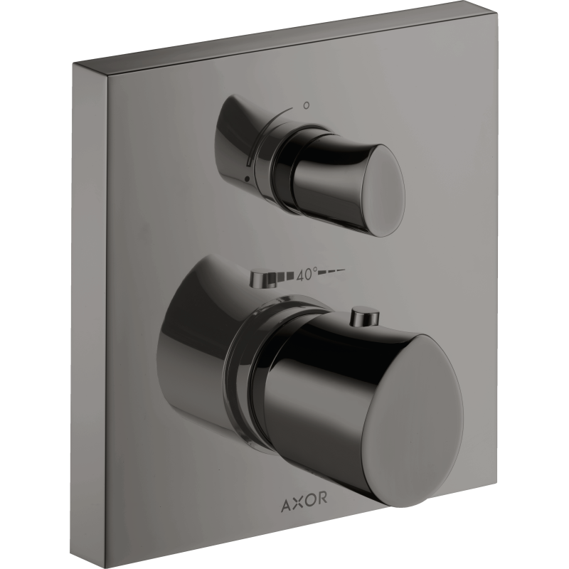 Bateria termo. z zaworem odcinająco-przełączającym do 2 odbiorników, podtynkowa Czarny Chrom poler Starck Organic AXOR 12716330