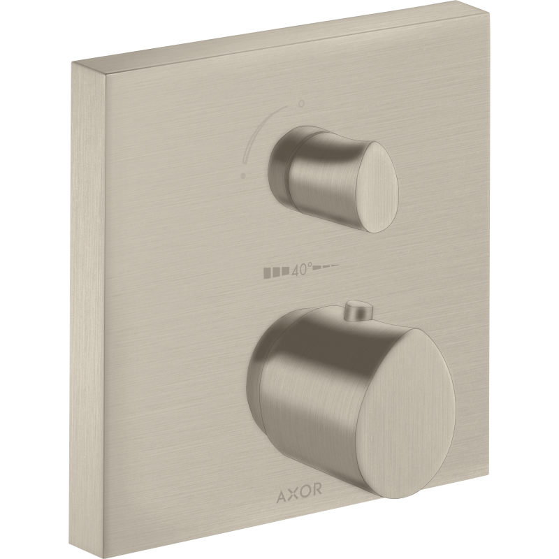Bateria termo. z zaworem odcinająco-przełączającym do 2 odbiorników, podtynkowa Nikiel Szczotkowany Starck Organic AXOR 12716820
