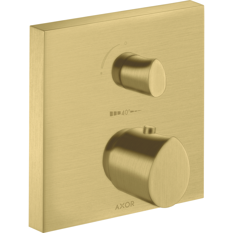 Bateria termo. z zaworem odcinająco-przełączającym do 2 odbiorników, podtynkowa Mosiądz brushed Starck Organic AXOR 12716950
