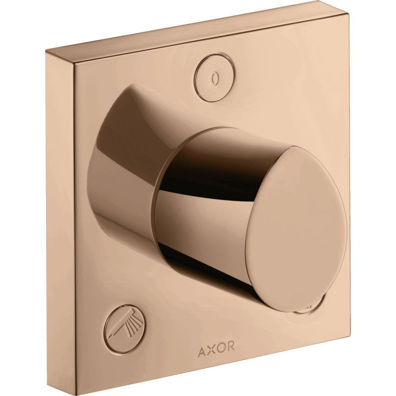 Zawór odcinająco-przełączający Trio/Quattro 120/120, podtynkowy Czerwony Złoty Polerowany Starck Organic AXOR 12731300