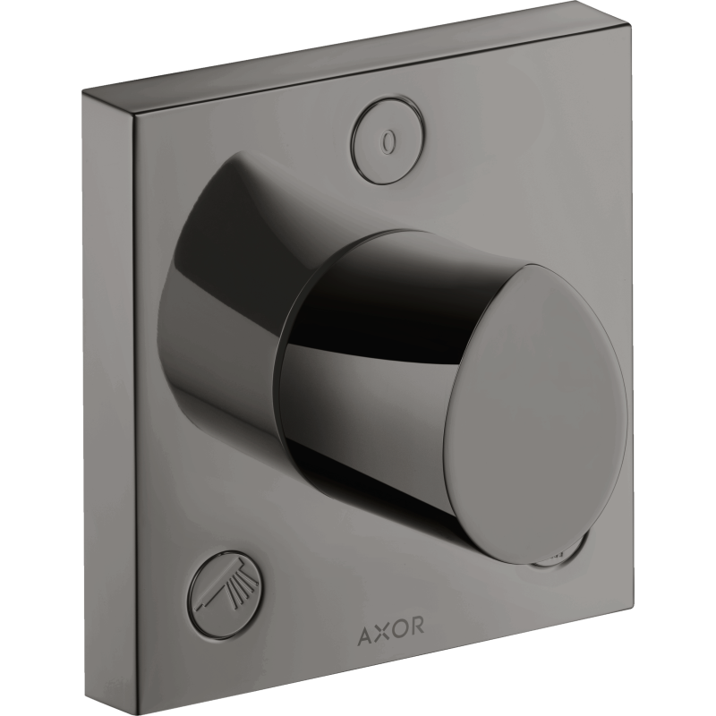 Zawór odcinająco-przełączający Trio/Quattro 120/120, podtynkowy Czarny Chrom Polerowany Starck Organic AXOR 12731330