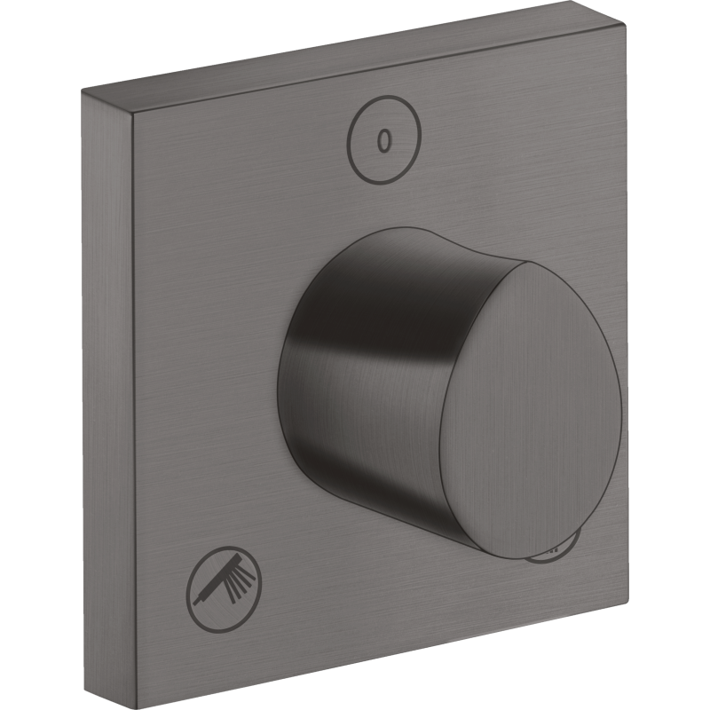 Zawór odcinająco-przełączający Trio/Quattro 120/120, podtynkowy Czarny Chrom Szczotkowany Starck Organic AXOR 12731340