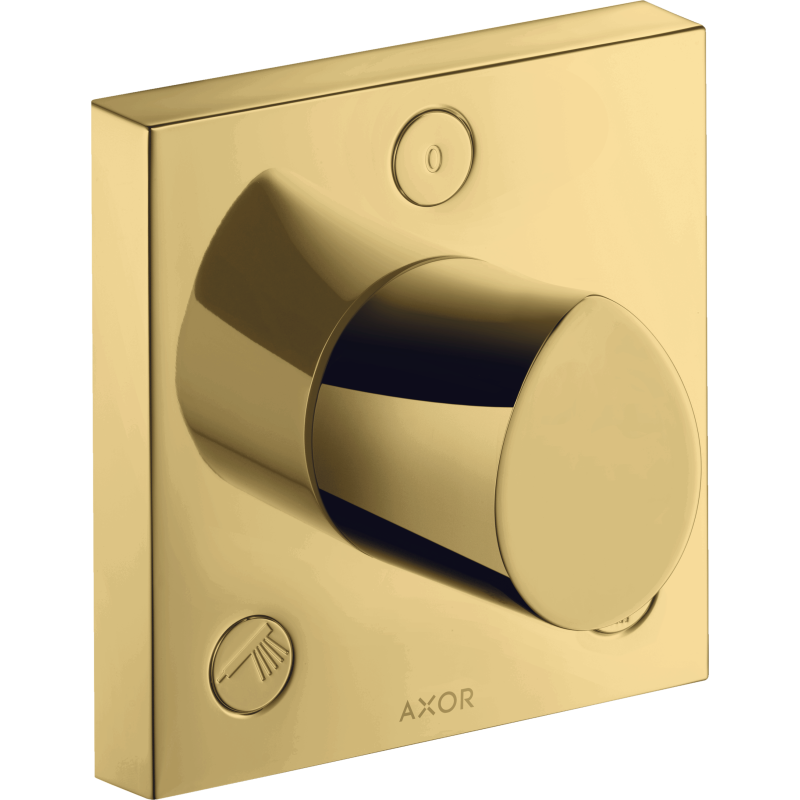 Zawór odcinająco-przełączający Trio/Quattro 120/120, podtynkowy Złoty Optyczny Polerowany Starck Organic AXOR 12731990