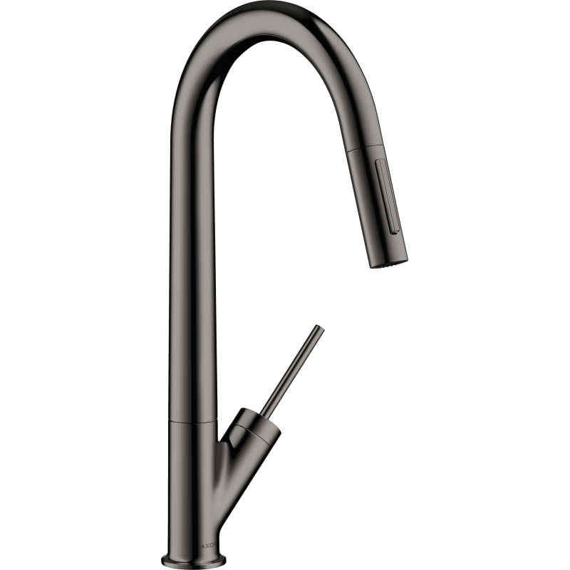 Jednouchwytowa bateria kuchenna 270 z wyciąganą wylewką EcoSmart Czarny Chrom Polerowany Starck AXOR 12800330
