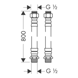 Zestaw przyłączeniowy do 2-otworowej baterii termostatycznej na brzeg wanny AXOR 13089000