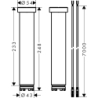 Zestaw przedłużający 230 mm do przyłącza sufitowego ShowerHeaven 1200/300 4jet Chrom ShowerSolutions AXOR 13603000