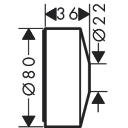 Element przedłużający Czarny Chrom Szczotkowany One AXOR 13610340