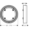 Element przedłużający 22 mm, okrągły Biały Matowy ShowerSelect ID AXOR 13646700