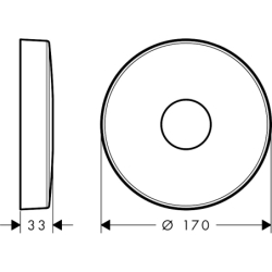 Element przedłużający 1-otworowy, okrągły Nikiel Szczotkowany AXOR 14960820