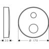 Element przedłużający 2-otworowy, okrągły, termostat 2 odbiorniki Złoty Optyczny Polerowany AXOR 14963990