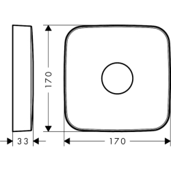 Element przedłużający 1-otworowy, softsquare Stal Szlachetna Optyczna AXOR 14971800