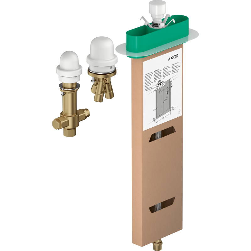 Zestaw podstawowy do 3-otworowej jednouchwytowej baterii na brzeg wanny, sBox AXOR 15487180