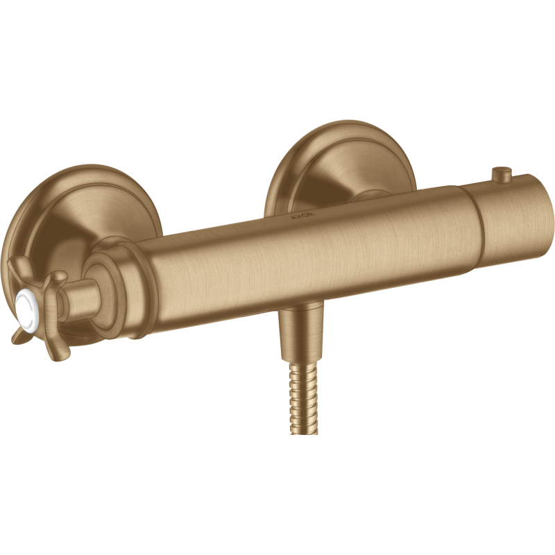 Bateria prysznicowa z uchwytami krzyżowymi, termostatyczna, natynkowa Brąz Szczotkowany Montreux AXOR 16261140