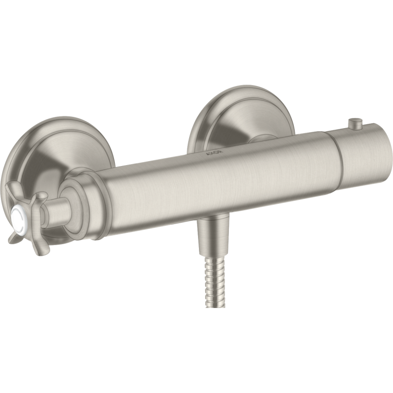 Bateria prysznicowa z uchwytami krzyżowymi, termostatyczna, natynkowa Stal Szlachetna Optyczna Montreux AXOR 16261800