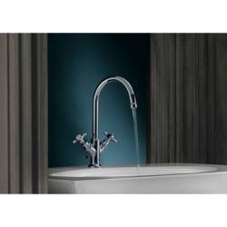 2-uchwytowa Bateria umyw. 160 do małych umywalek z uchwytami krzyżowymi i kpl odpływowym cięgłem Chrom Montreux AXOR 16505000