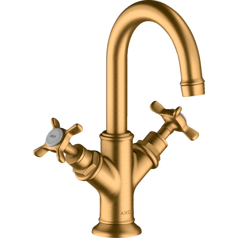 2-uchwyt. Bateria umyw. 160 do małych umywalek z uchwytami krzyżowymi Złoty Optyczny brushed Montreux AXOR 16505250